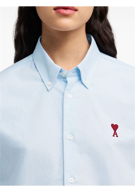 Light blue Ami de Coeur cotton shirt Ami paris - women AMI PARIS | BFUSH063CO0031450